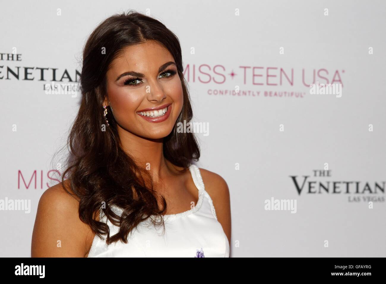 Las Vegas, NV, USA. 30 juillet, 2016. Katherine Haik à arrivés pour la MISS TEEN USA 2016 Tapis rouge, le Venetian Resort Hotel Casino, Las Vegas, NV le 30 juillet 2016. Credit : James Atoa/Everett Collection/Alamy Live News Banque D'Images