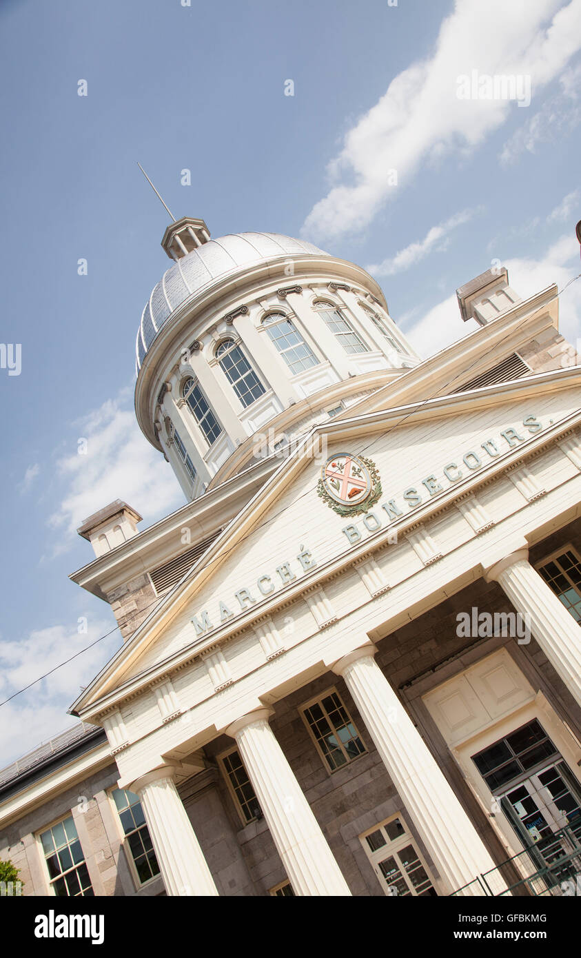 Montréal - le 27 mai 2016 : Inauguré en 1847, Marches Marché Bonsecours est reconnu comme l'un des dix plus beaux heritage b Banque D'Images