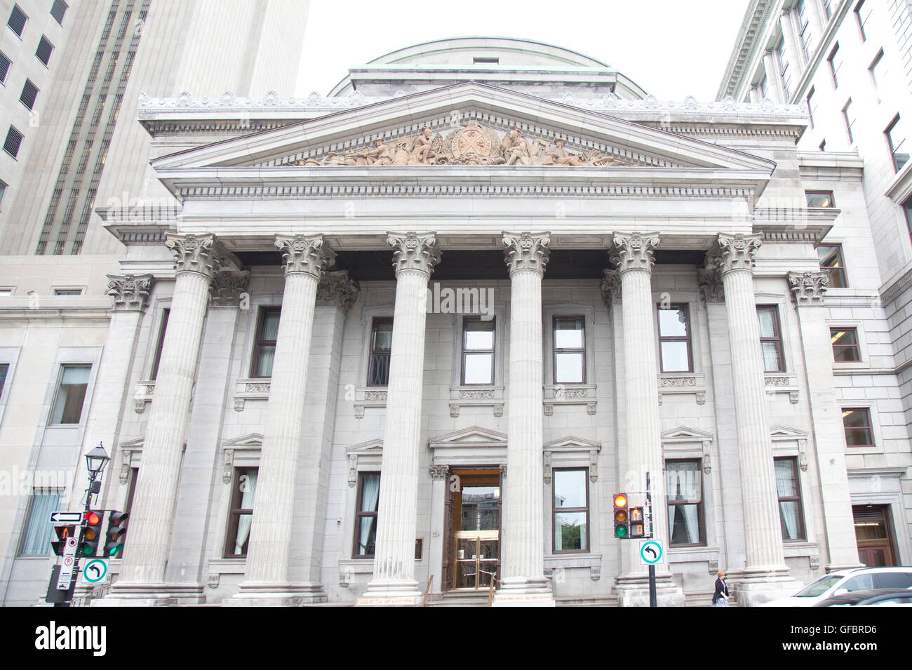 Montréal - le 27 mai 2016 : La Banque de Montréal, dont le siège social est situé sur la rue Saint-Jacques à Montréal, Québec, Canada, acro Banque D'Images
