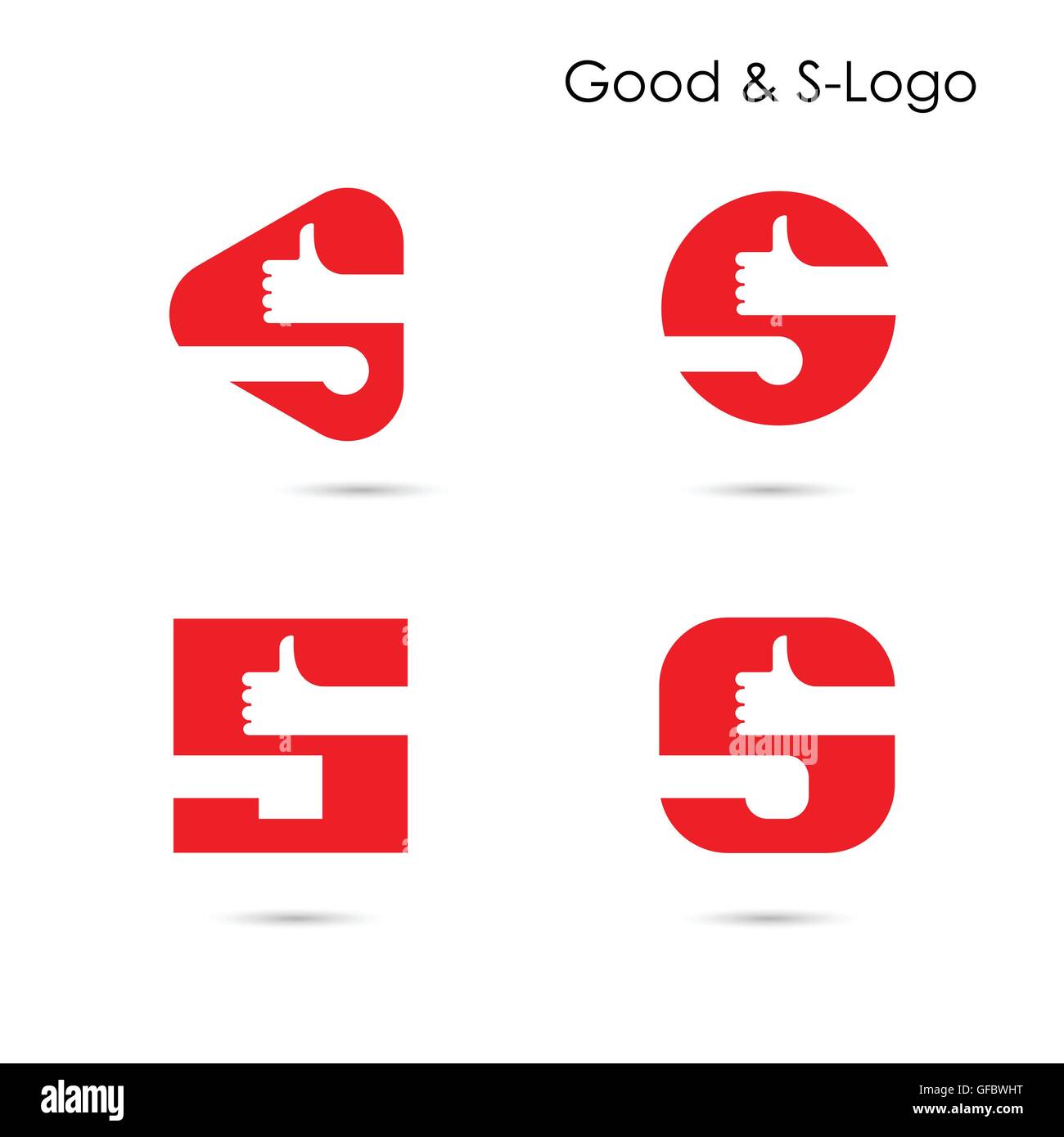 Bon logo et S- lettre résumé icône logo design logo Main.et S- vecteur conception alphabet lettre.L'entreprise et de l'éducation. Illustration de Vecteur