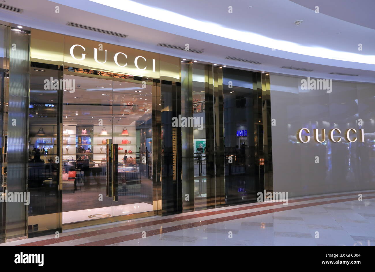 Boutique GUCCI à Suria KLCC à Kuala Lumpur en Malaisie. Banque D'Images