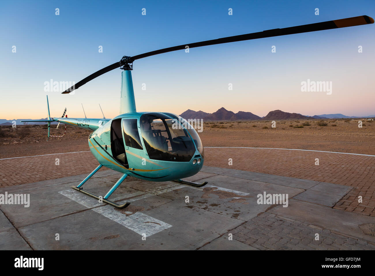 Visites hélicoptère dans le Namib-Naukluft National Park en Namibie. Banque D'Images