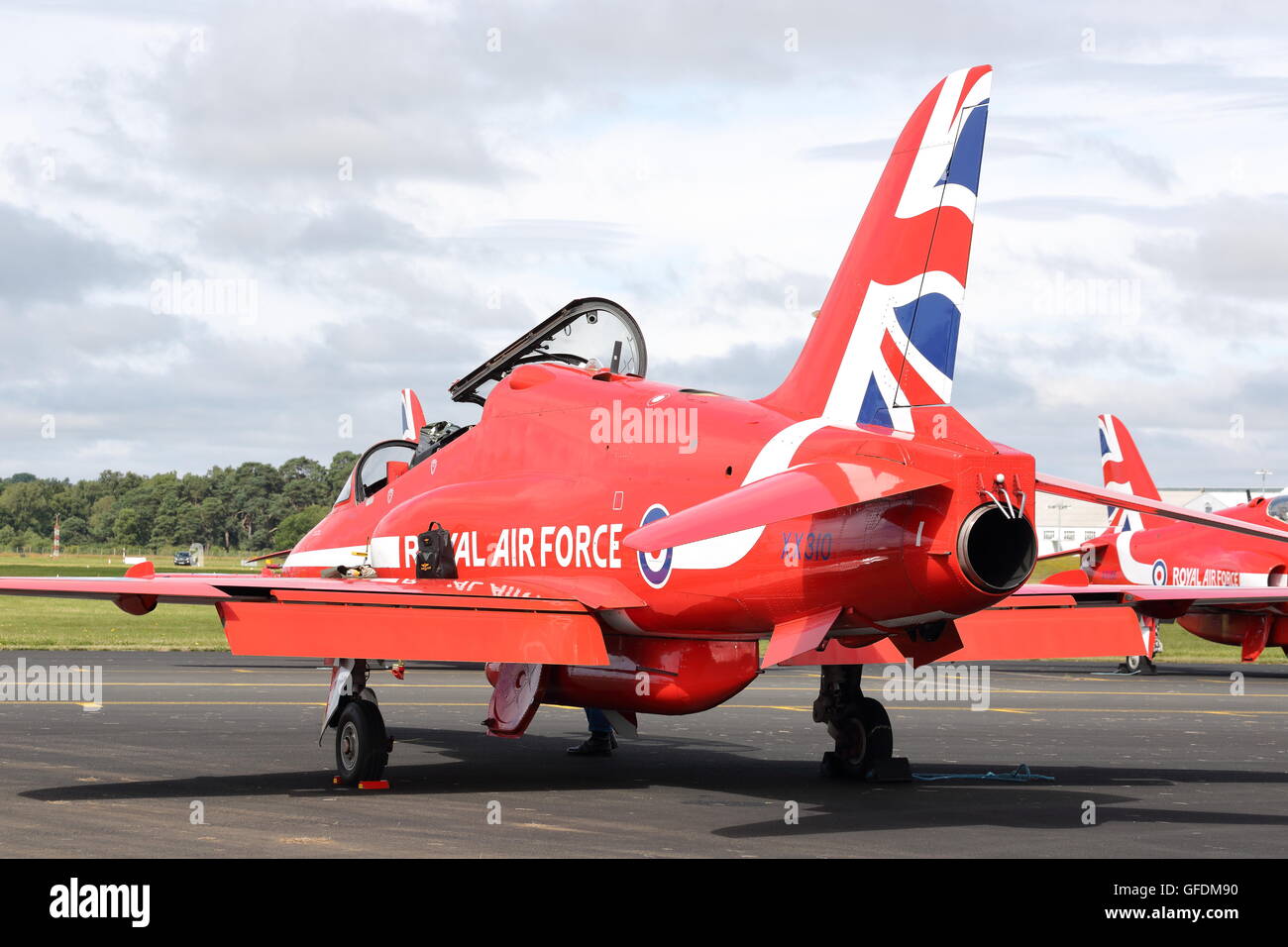 Flèche rouge Hawk au Farnborough International Airshow 2016 Banque D'Images