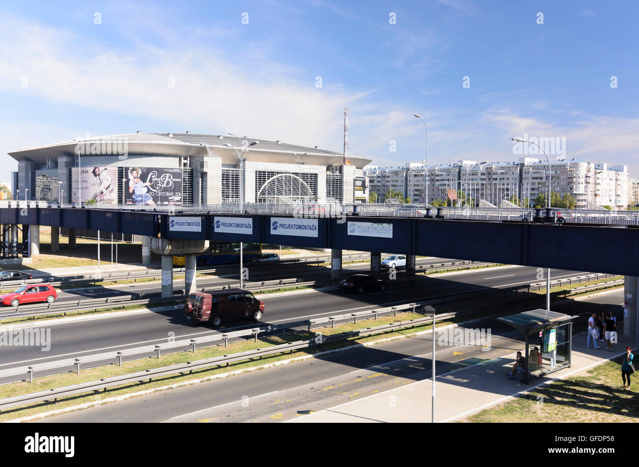 Belgrade, Belgrade : Arena de Belgrade dans la nouvelle municipalité de Belgrade, Serbie, , Banque D'Images