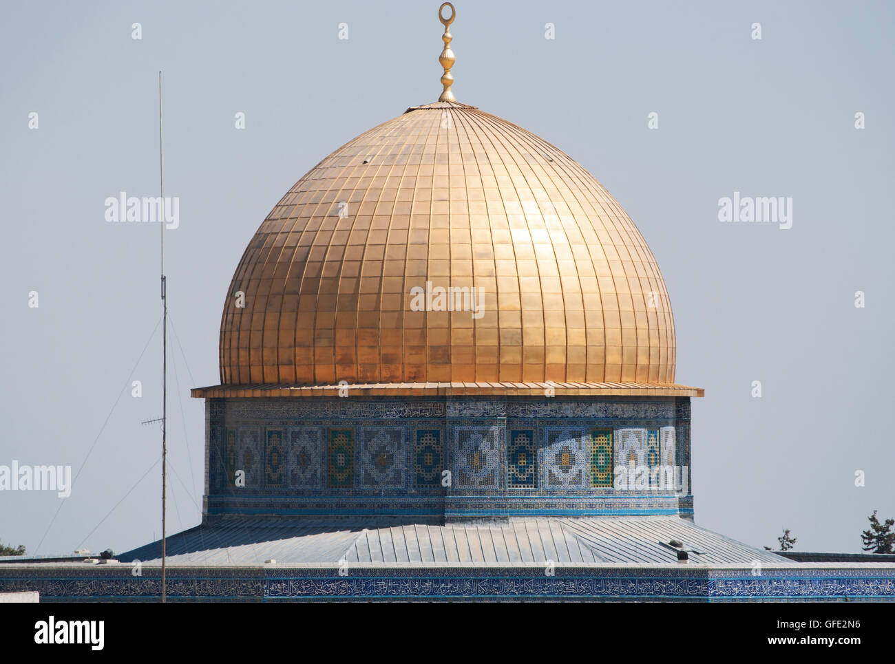 Israël, Jérusalem, Vieille Ville : vue sur le dôme du Rocher, le culte islamique sur le mont du Temple, l'une des plus anciennes œuvres de l'architecture islamique Banque D'Images