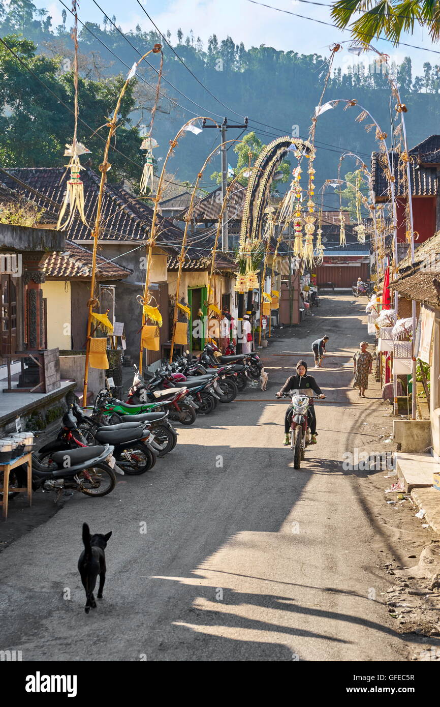 Petit village de Bali, Indonésie, Asie Banque D'Images