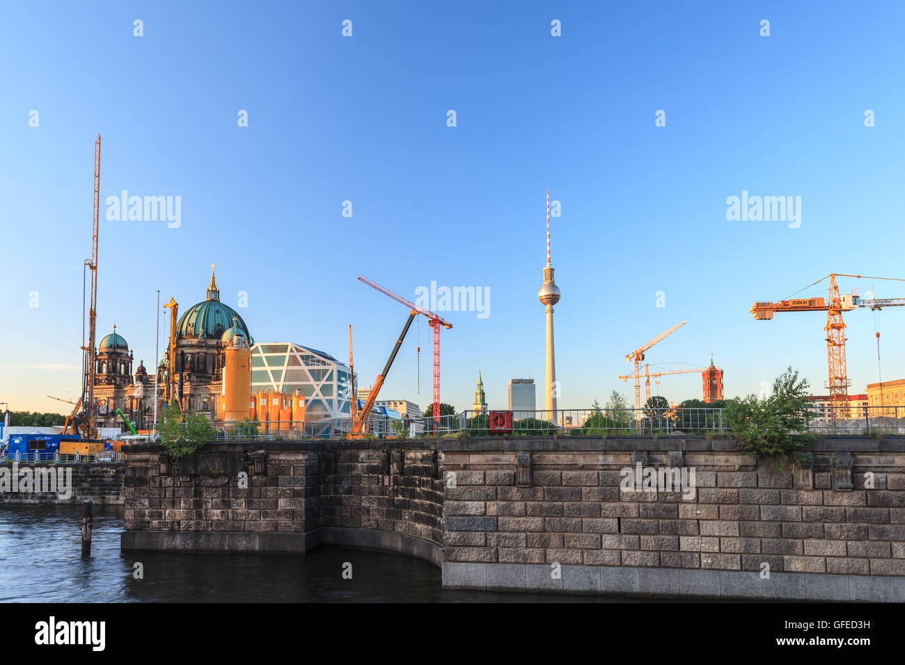 Construction à Berlin, Allemagne Banque D'Images