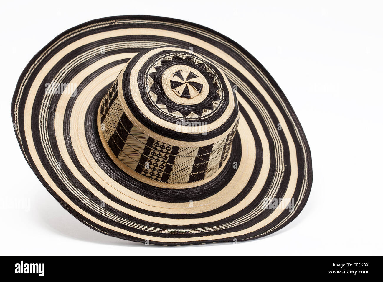 Chapeau traditionnel de Colombie appelé Sombrero vueltiao Banque D'Images