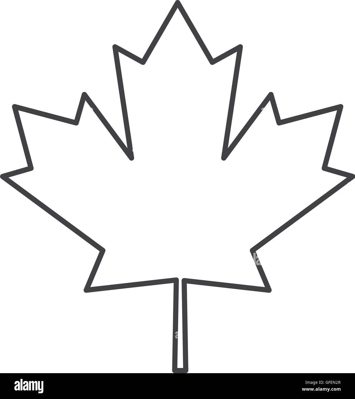 L'icône de la feuille d'érable du drapeau canadien Illustration de Vecteur