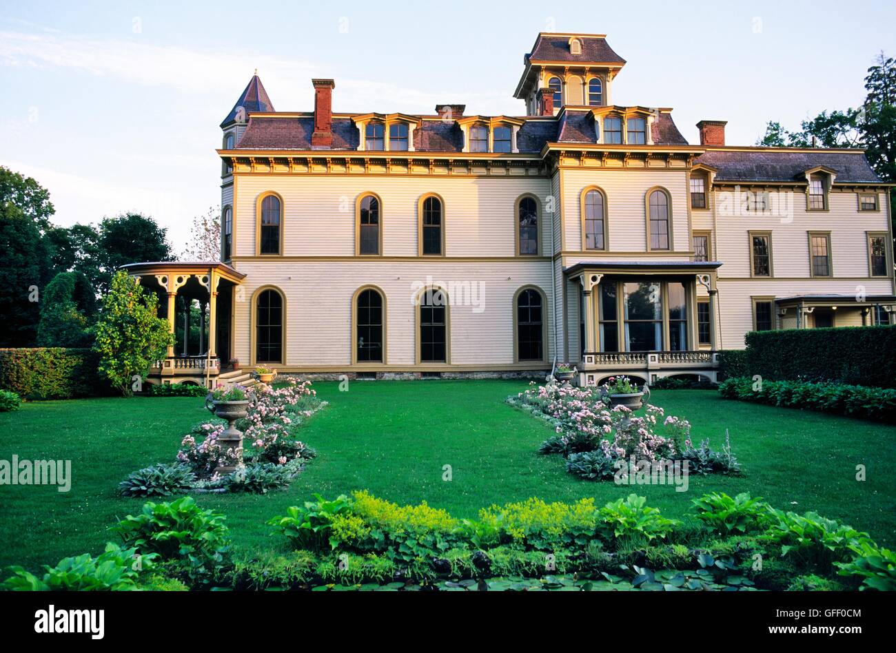 Le Park-McCullough Maison historique dans le village de North Bennington, Vermont, USA, construit 1864 par Trenor W. Park Banque D'Images