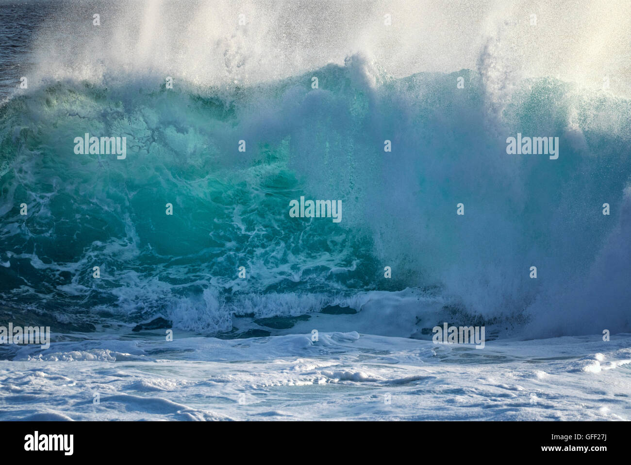 Les grandes vagues de l'océan. L'île de Hawaii. Banque D'Images