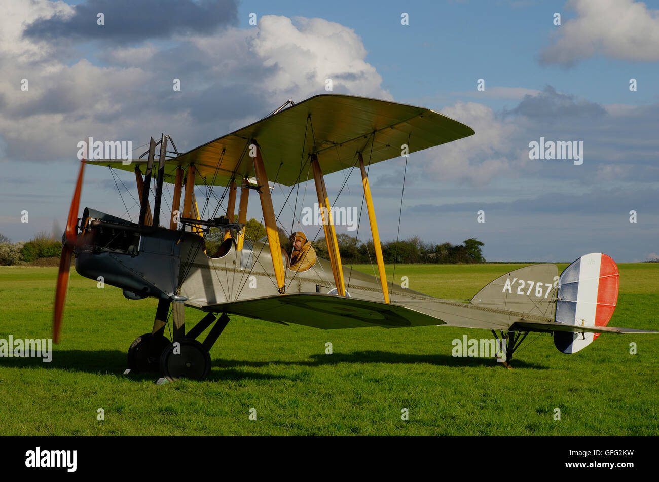 BE2e réplique A'2767 à l'aérodrome de Stow Maries Banque D'Images