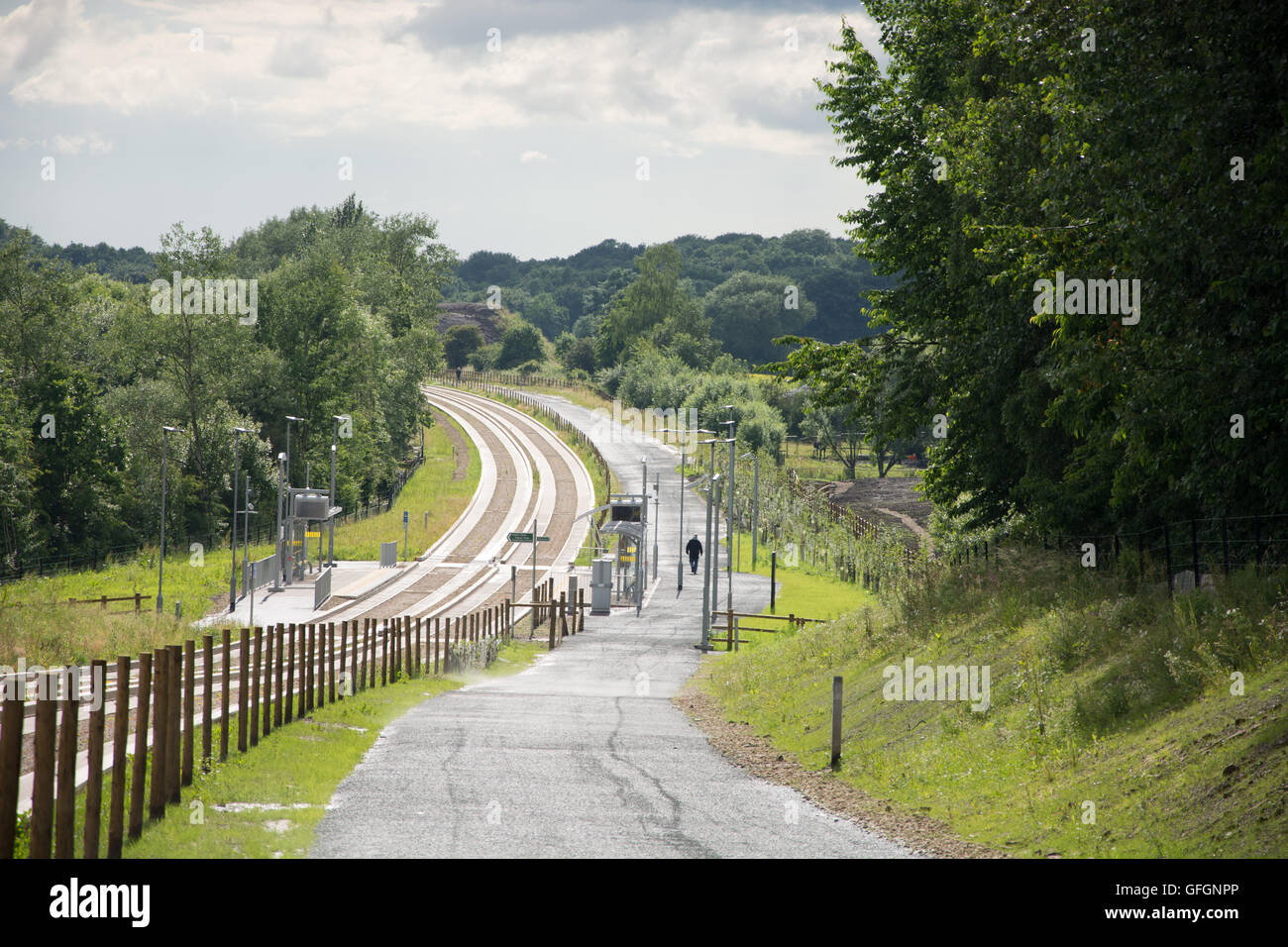 Leigh à Manchester, higherfolds busway à tyldesley Banque D'Images