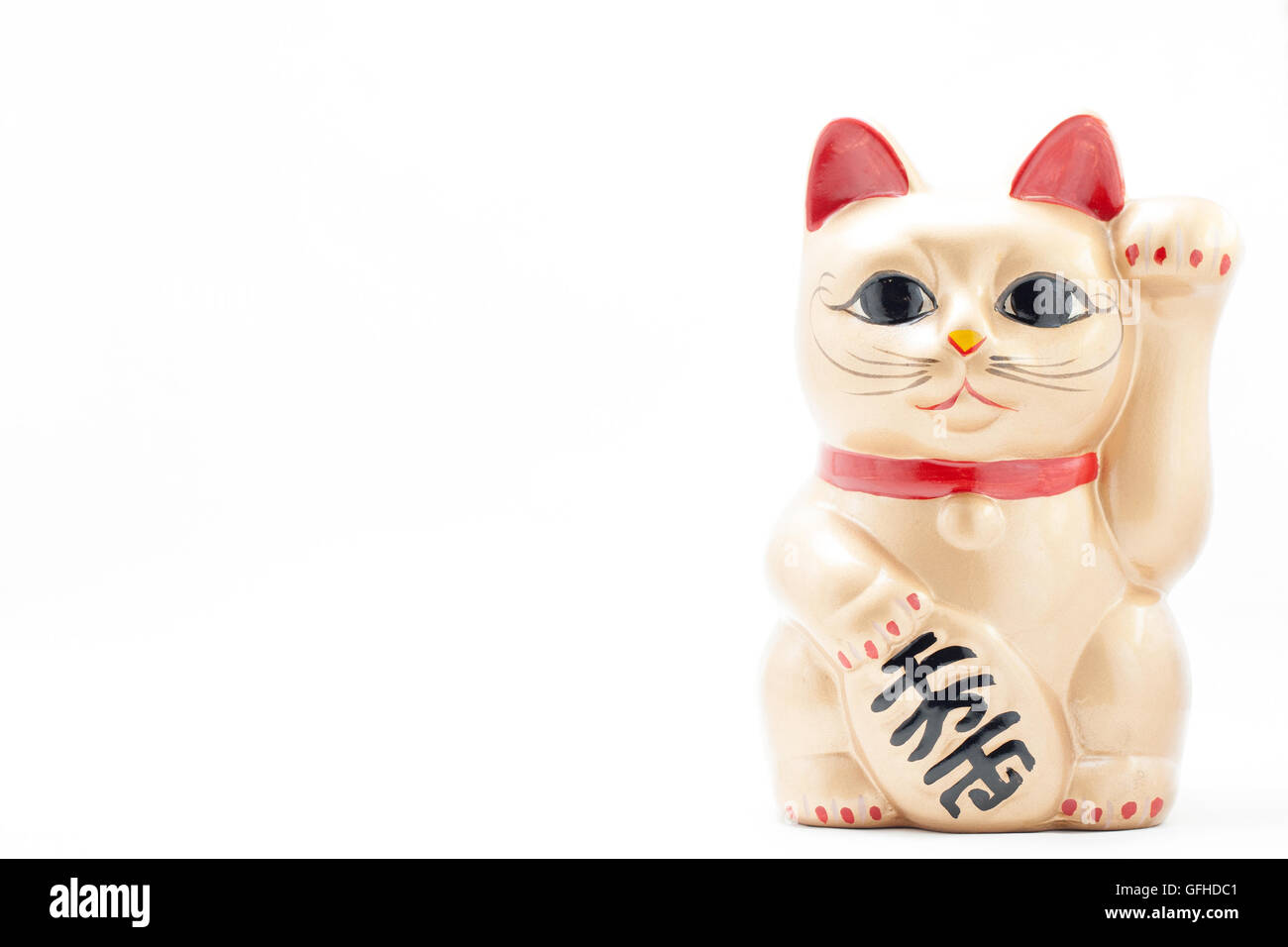 Signe D Or Japonais Manekineko Chat Appele Egalement Connu Sous Le Nom De Lucky Cat Photo Stock Alamy