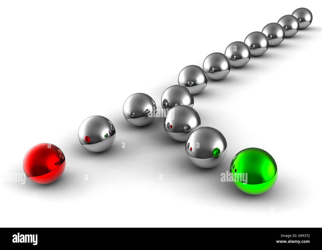 L'image de rendu 3D représentant une augmentation du chef de la foule Banque D'Images