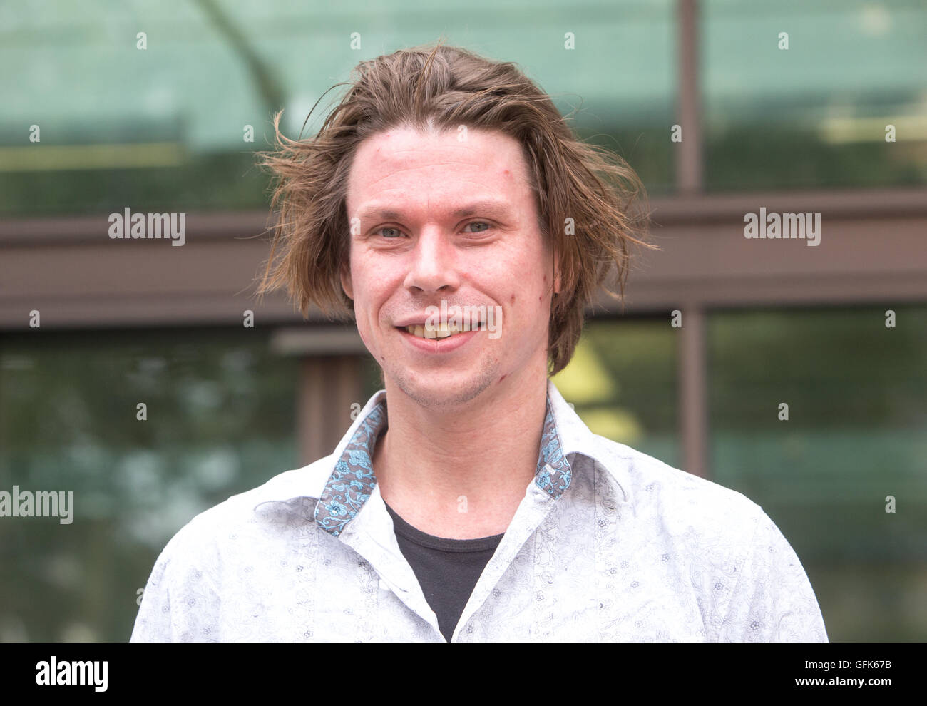 Audience d'extradition pour Lauri Amour, 30, qui a été accusé d'intrusion dans des divers organismes, y compris l'armée américaine et la Nasa Banque D'Images