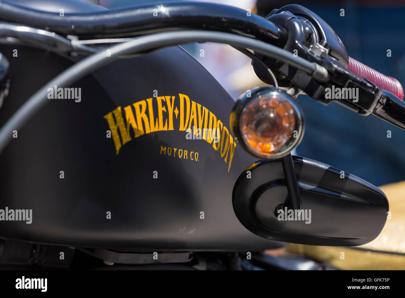 Détail de l'essence moto Harley Davidson Banque D'Images