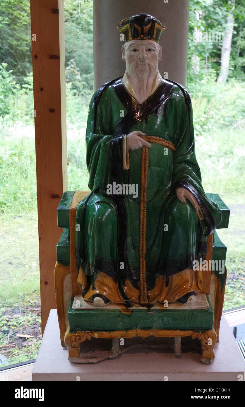 Chinois de la dynastie Ming, 1609 La figure d'un fonctionnaire, la Burrell Collection, Pollok Park, Glasgow Banque D'Images
