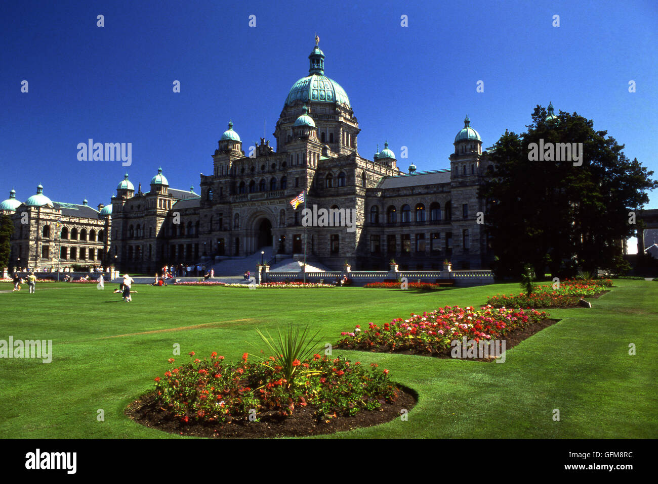 Les édifices du Parlement de la Colombie-Britannique sont situés à Victoria, Colombie-Britannique, Canada Banque D'Images