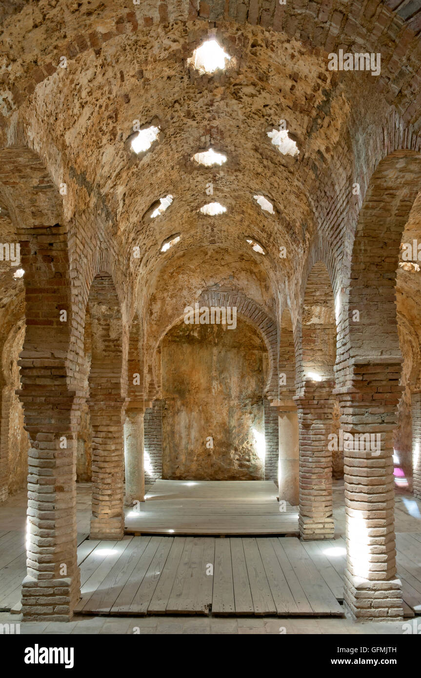 Bains Arabes du 13ème siècle, Ronda, province de Malaga, Andalousie, Espagne, Europe Banque D'Images