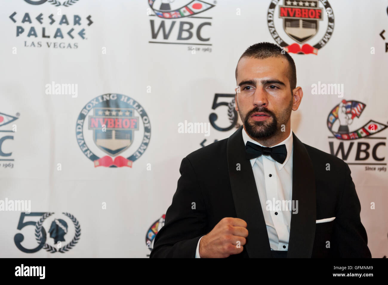 Las Vegas, Nevada, USA. 30 juillet, 2016. Milorad Zizic sur le tapis rouge lors de la 4e édition Nevada Boxing Hall of Fame Intronisation Crédit : Ken Howard/Alamy Live News Banque D'Images