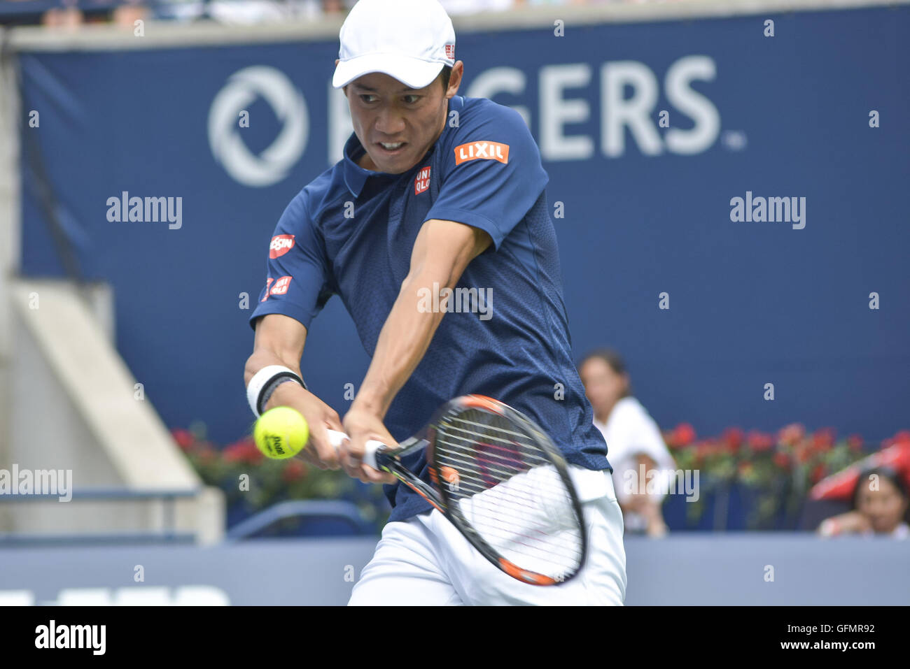 Toronto, Ontario, Canada. 31 juillet, 2016. Novak Djokovic bat Kei Nishikori en finale de la Coupe Rogers, hommes, 6-3, 7-5. Credit : Joao Luiz de Franco/ZUMA/Alamy Fil Live News Banque D'Images