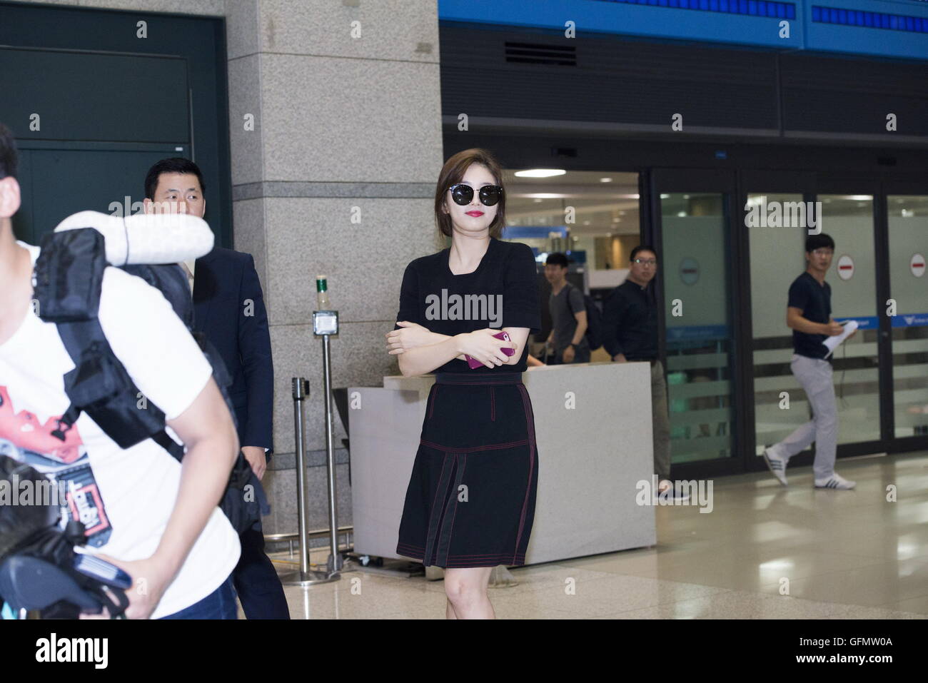 Séoul, Corée. 31 juillet, 2016. Suzy Bae revient à la Corée par prise de vue pictural de finition à Séoul, Corée, le 31 juillet 2016.(La Chine et la Corée, de l'homme) © TopPhoto/Alamy Live News Banque D'Images