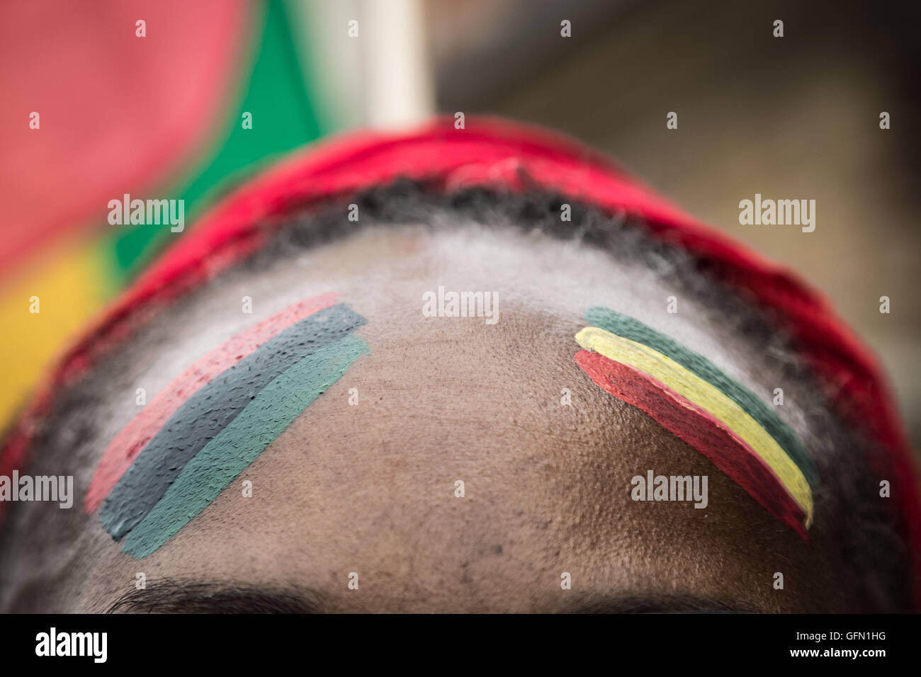 Londres, Royaume-Uni. 1er août 2016. Afrikan annuelle La Journée de l'émancipation des réparations à partir de mars, Brixton Sud London Crédit : Guy Josse/Alamy Live News Banque D'Images