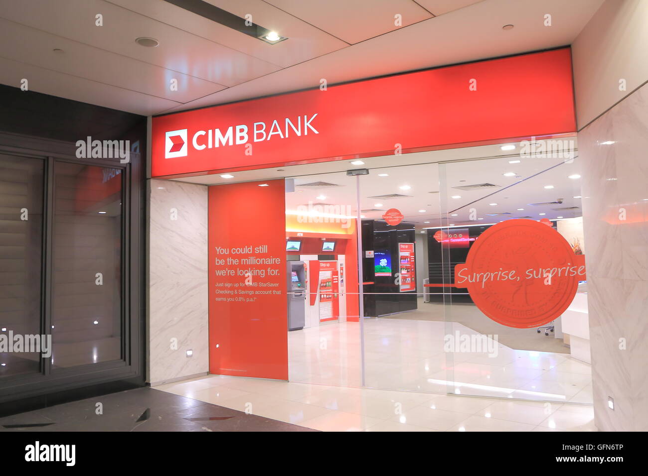 CIMB Bank, une banque universelle basée à Kuala Lumpur en économies à forte croissance de l'ANASE. Banque D'Images