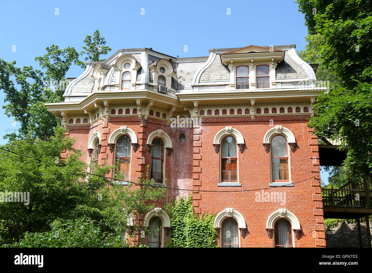 Harry Packer Mansion, maintenant un bed and breakfast, à Jim Thorpe, New York, Banque D'Images