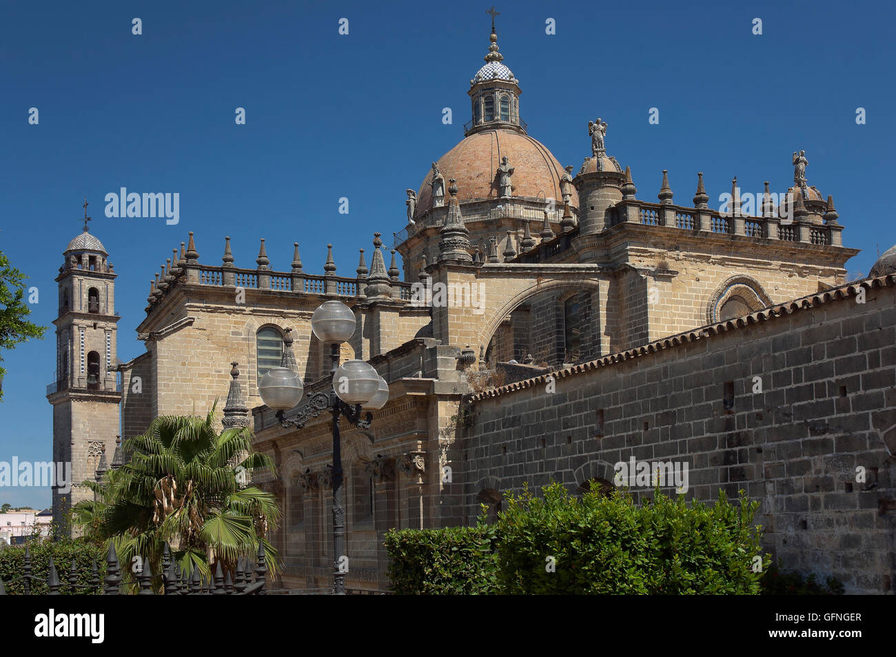 La cathédrale de San Salvador - 17e siècle, Jerez de la Frontera, Cadiz Province, Région d'Andalousie, Espagne, Europe Banque D'Images