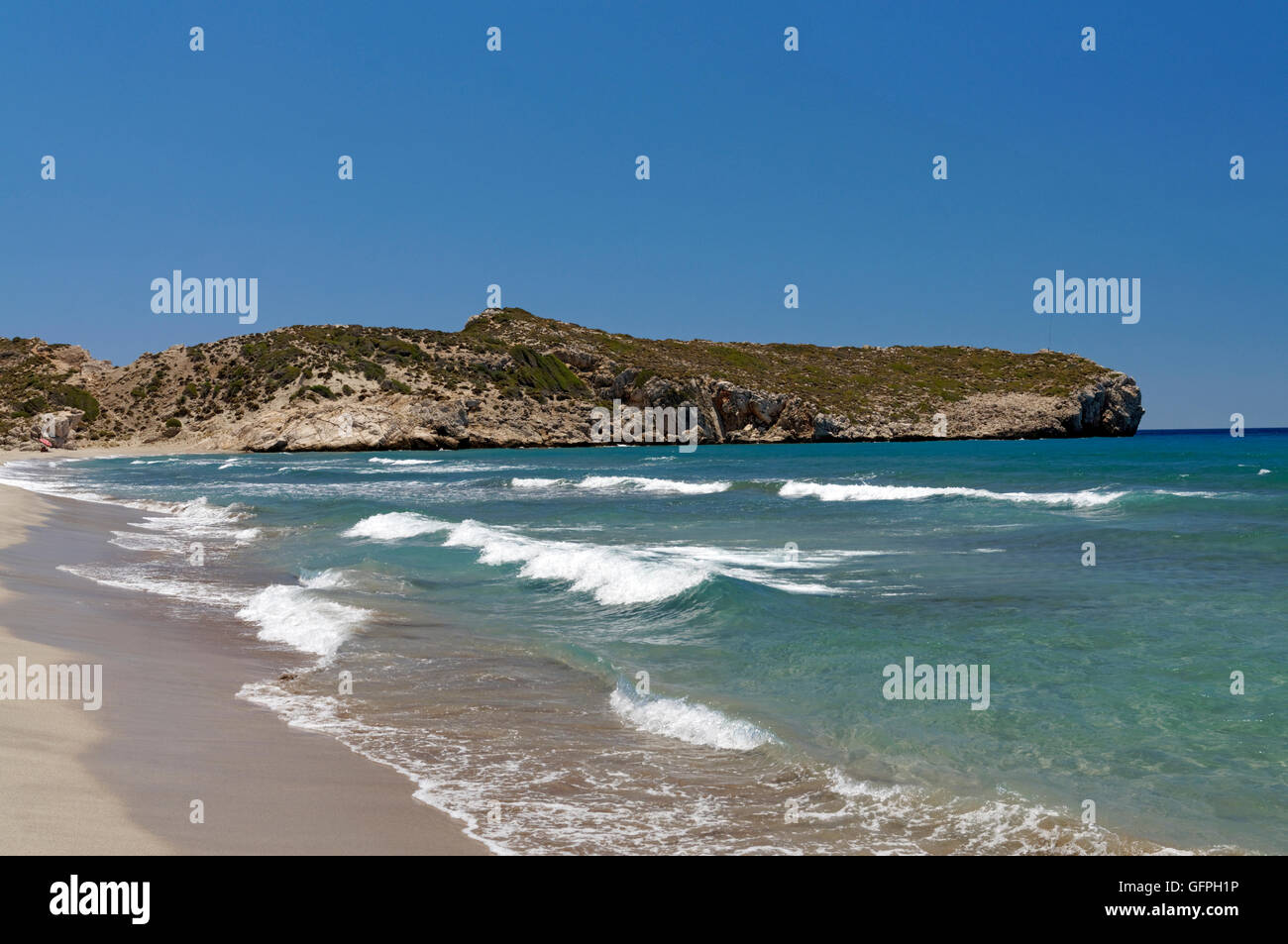 La plage de Patara, près de Kalkan, côte lycienne, près de Kas, Turquie, Asie. Banque D'Images