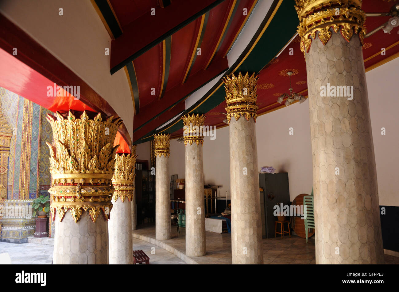 Wat Ratchabophit, Bangkok, Thaïlande Banque D'Images