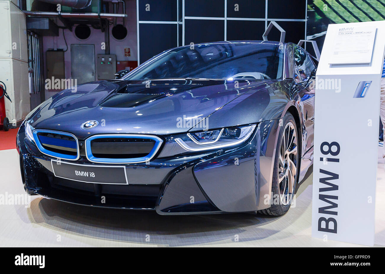 BMW i8 Rendement électrique véhicule Banque D'Images