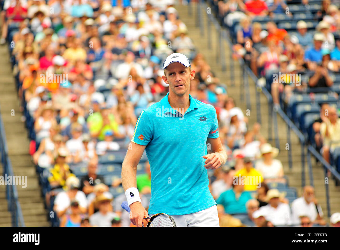 Kevin Anderson à la Coupe Rogers 2016 Tournoi de tennis à Toronto. Banque D'Images