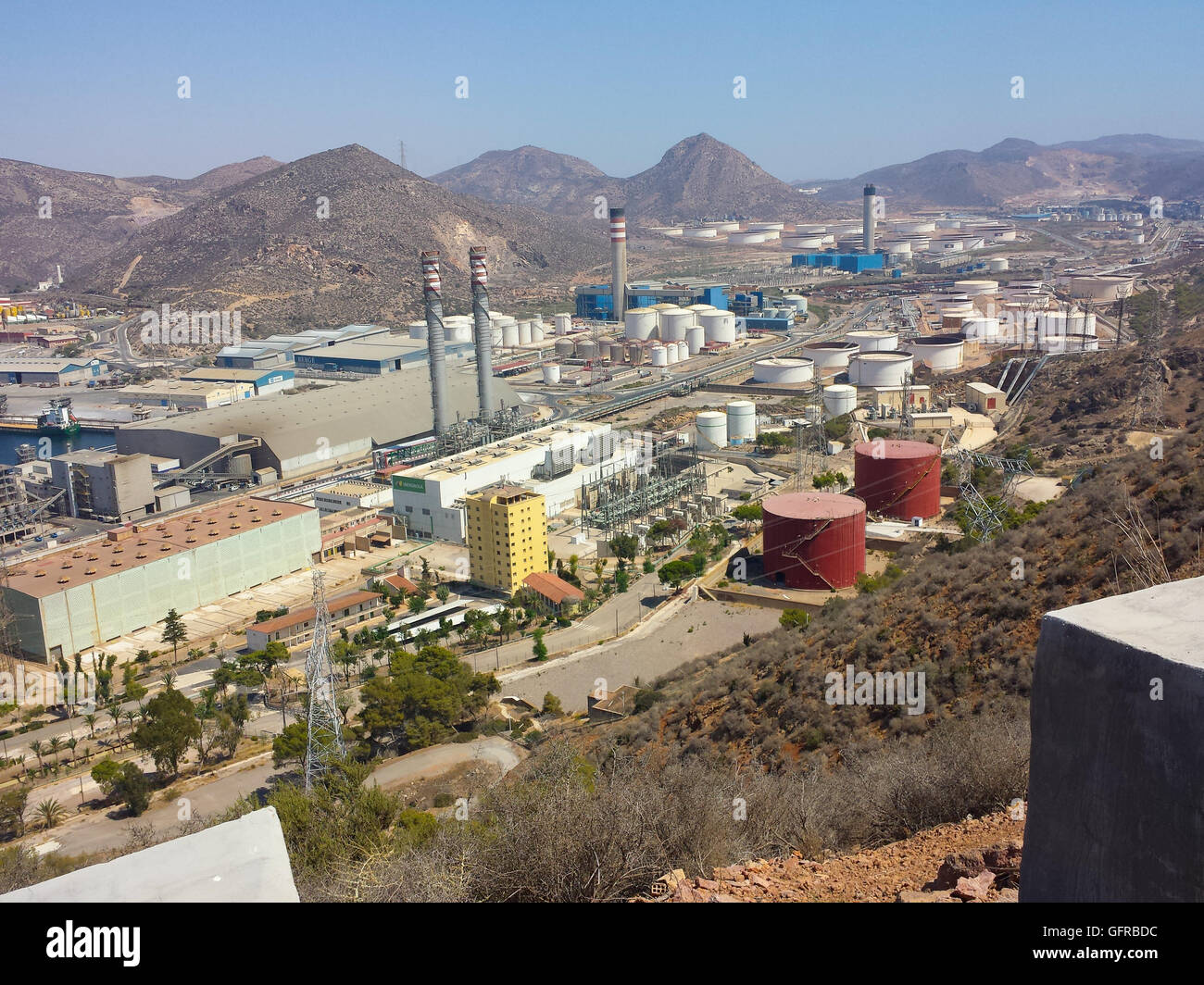 Domaine les raffineries de la région de Murcie, Espagne Banque D'Images