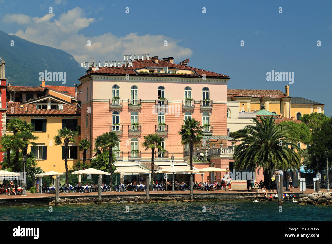 Hotel Bellavista, Riva del Garda, Lac de Garde, Lago di Garda, Italie, San Lorenzo al Mare Banque D'Images