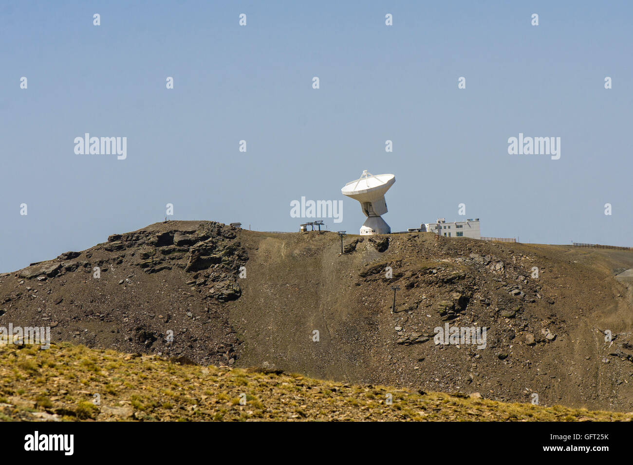 Observatoire pour la radioastronomie radiotélescope, Espagnol, Sierra Nevada, Grenade, Andalousie, espagne. Banque D'Images