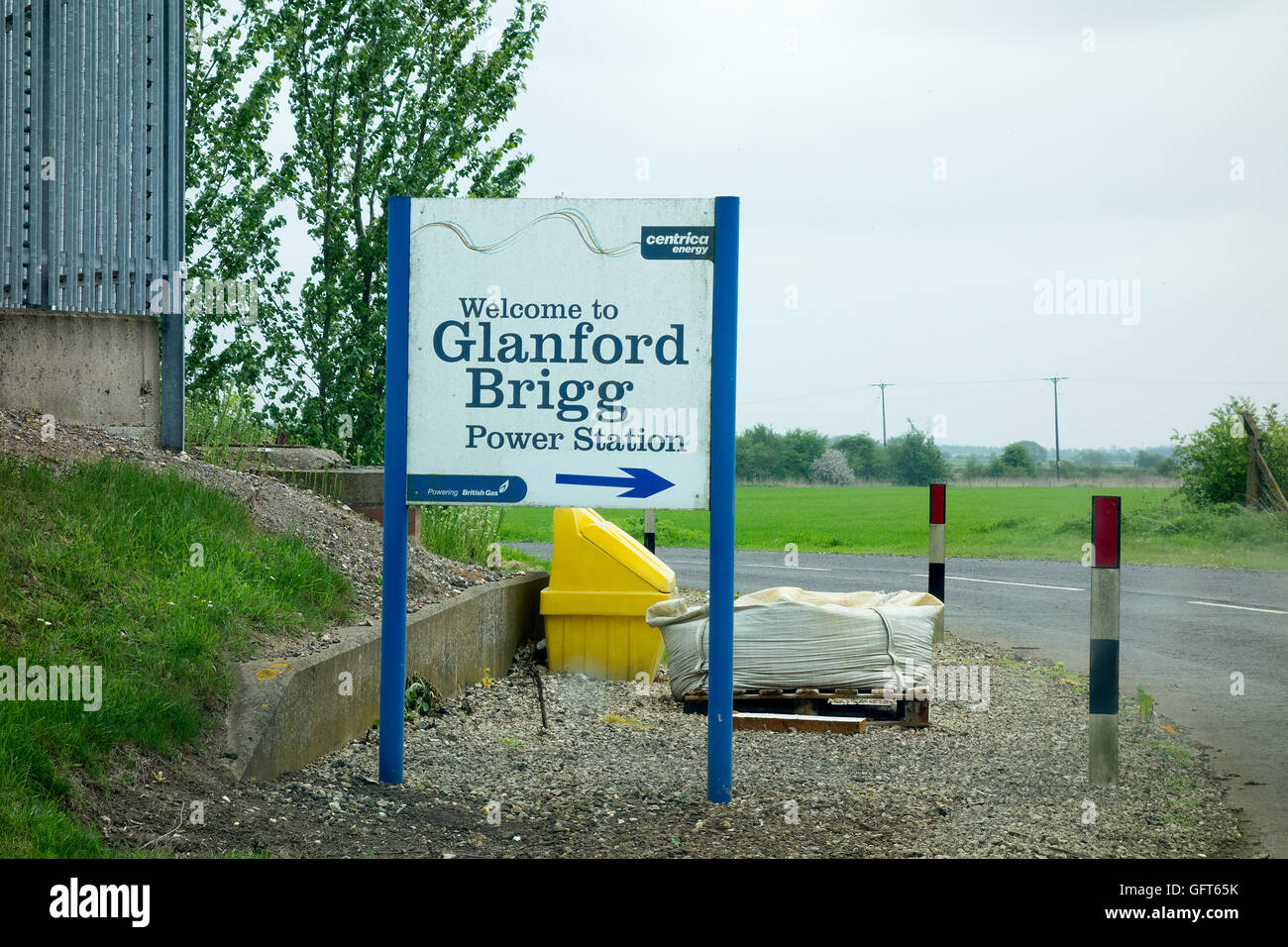 Brigg Glanford Station d'alimentation d'Énergie de gaz britannique Centrica Angleterre Brigg Banque D'Images