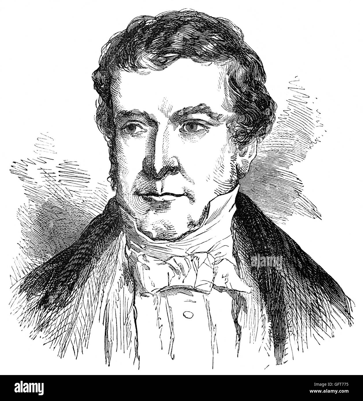 Thomas Denman, 1er baron Denman, (1779 - 1854) était un avocat, juge et homme politique dont la plus brillante apparence juridique était comme l'un des avocats de la Reine Caroline. Plus tard, il est devenu membre du Parlement et a pris place à l'opposition Whig. Banque D'Images