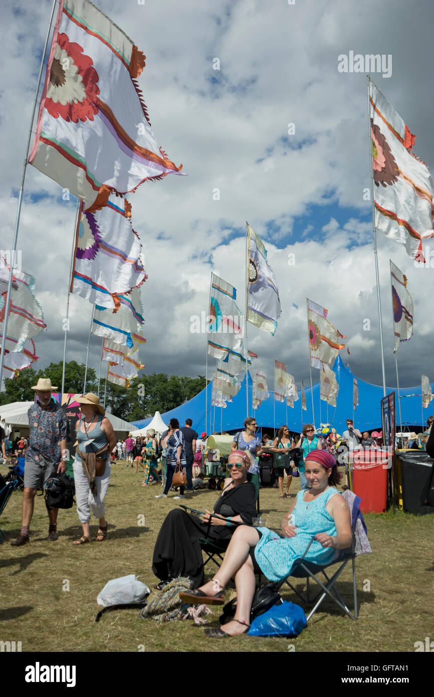 Le monde 2016 WOMAD Arts de musique et dance festival à Charlton Park. Le Wiltshire. L'Angleterre. UK Banque D'Images