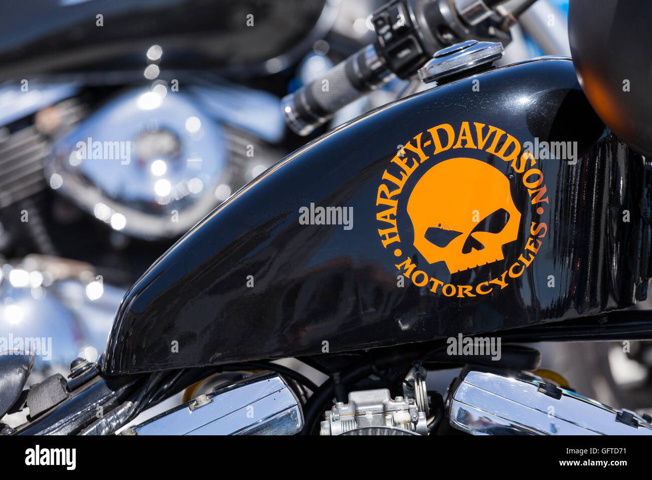 Détail de l'essence moto Harley Davidson Banque D'Images