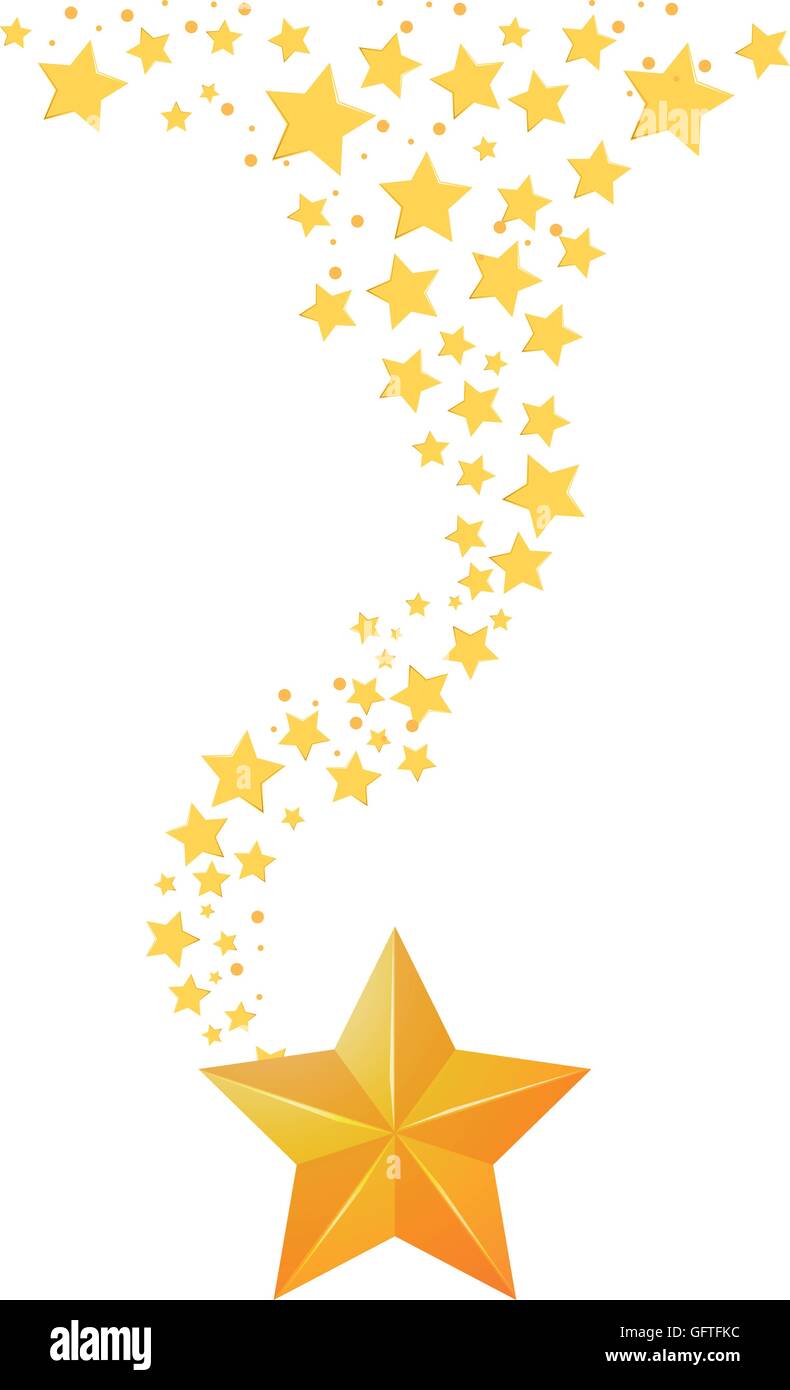La conception d'arrière-plan avec des étoiles d'or illustration Illustration de Vecteur