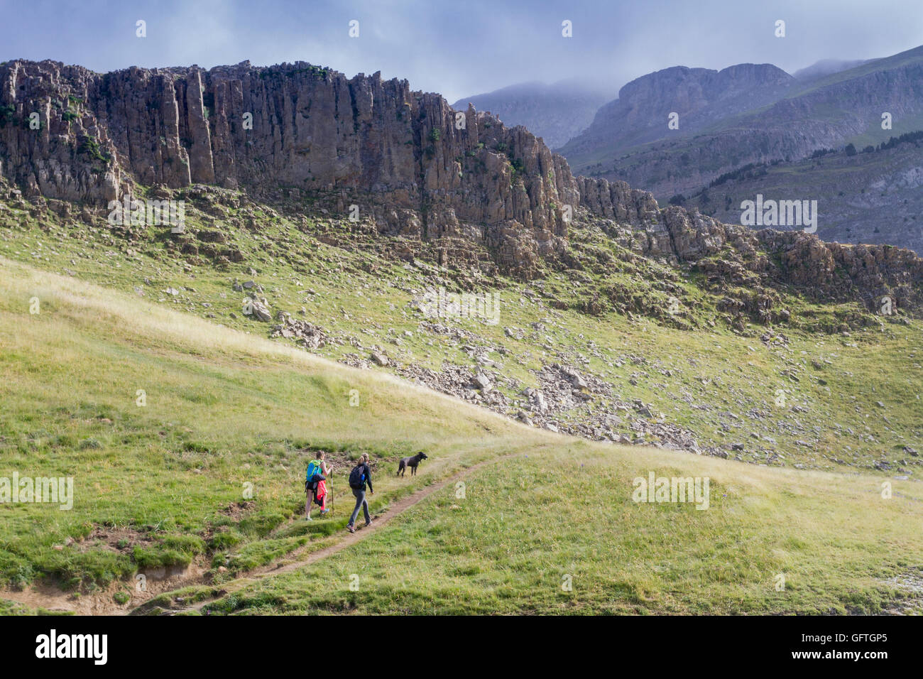 Chemin de Mesa de los Tres Reyes mountain. Banque D'Images