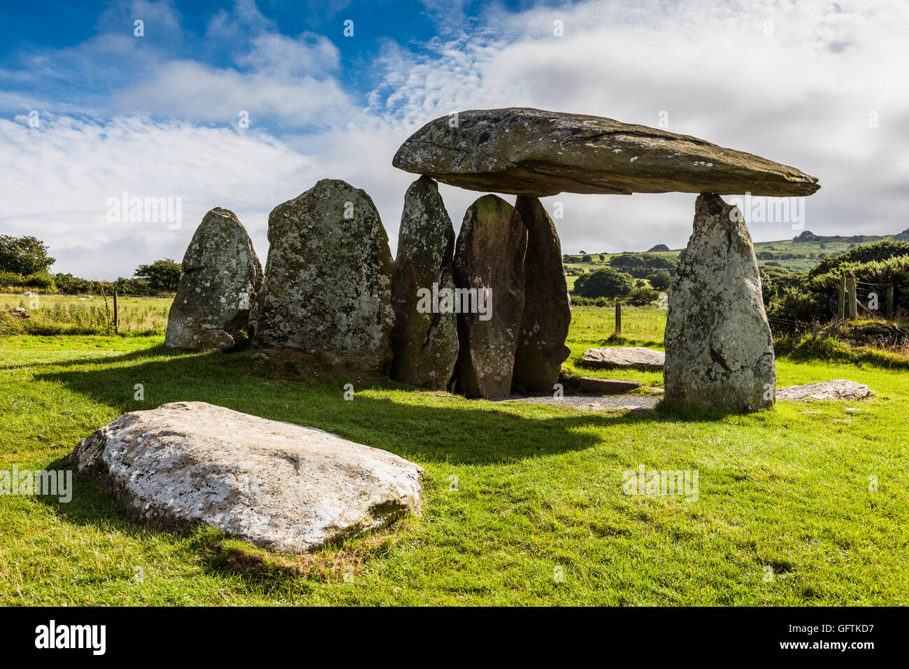 Pentre Ifan chambre funéraire près de Newport, Pembrokeshire, Pays de Galles Banque D'Images