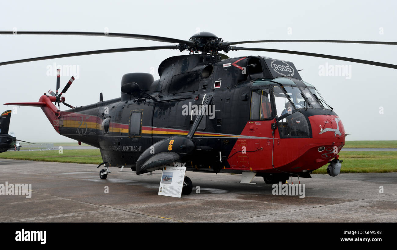 La Force aérienne belge Sea King MK48 RNAS Culdrose Journée de l'air 2016 Banque D'Images