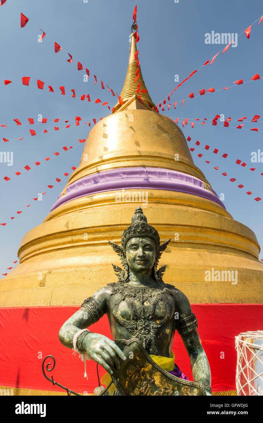 Le Mont d'or à Wat Saket, Voyage Vue de Bangkok Thaïlande Banque D'Images