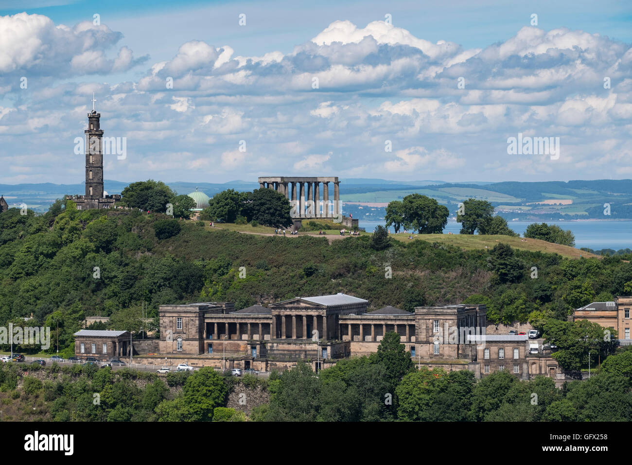 Voir l'historique de Calton Hill, à Édimbourg en Écosse , Royaume-Uni Banque D'Images