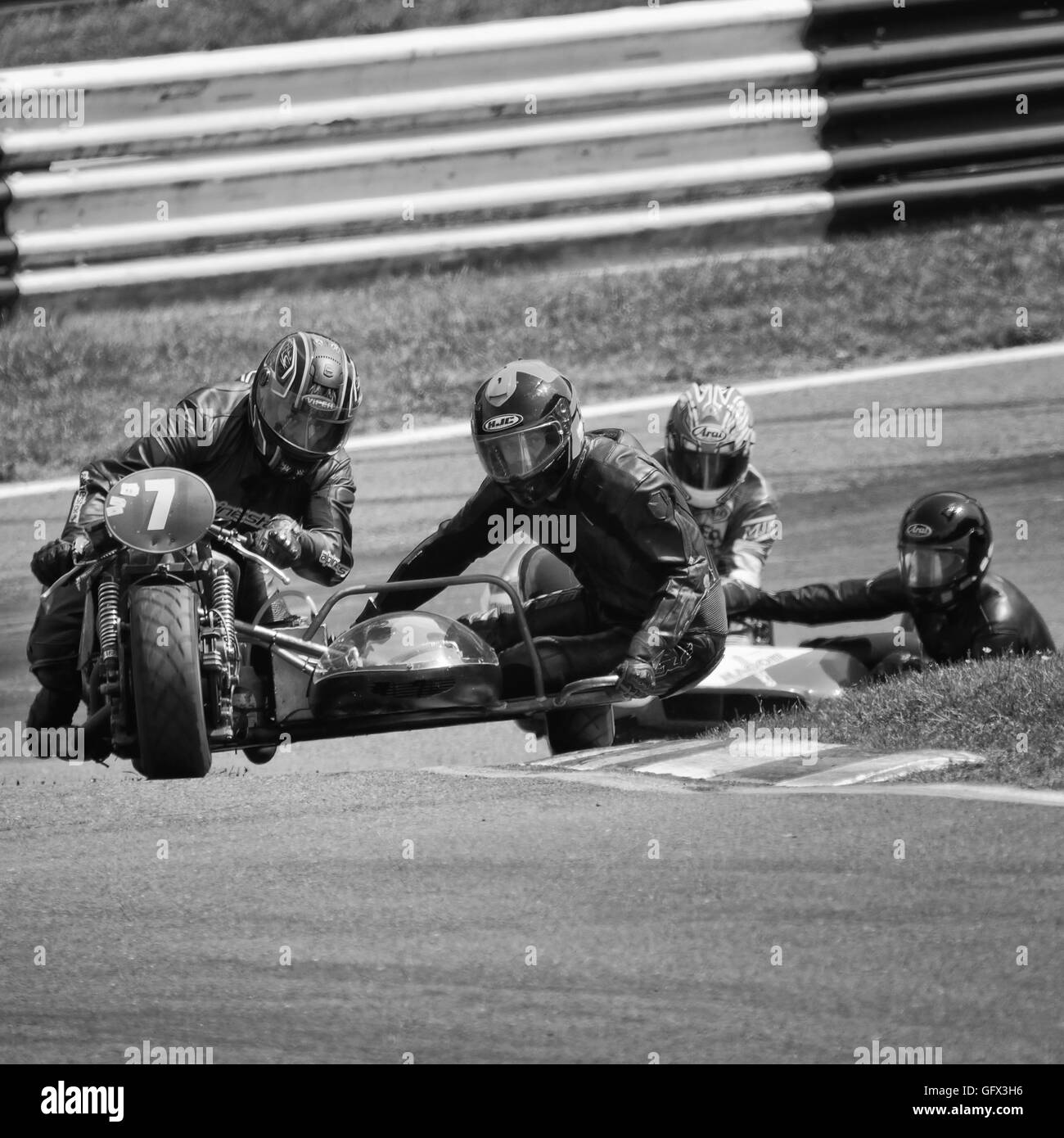 Course de moto classique Banque D'Images