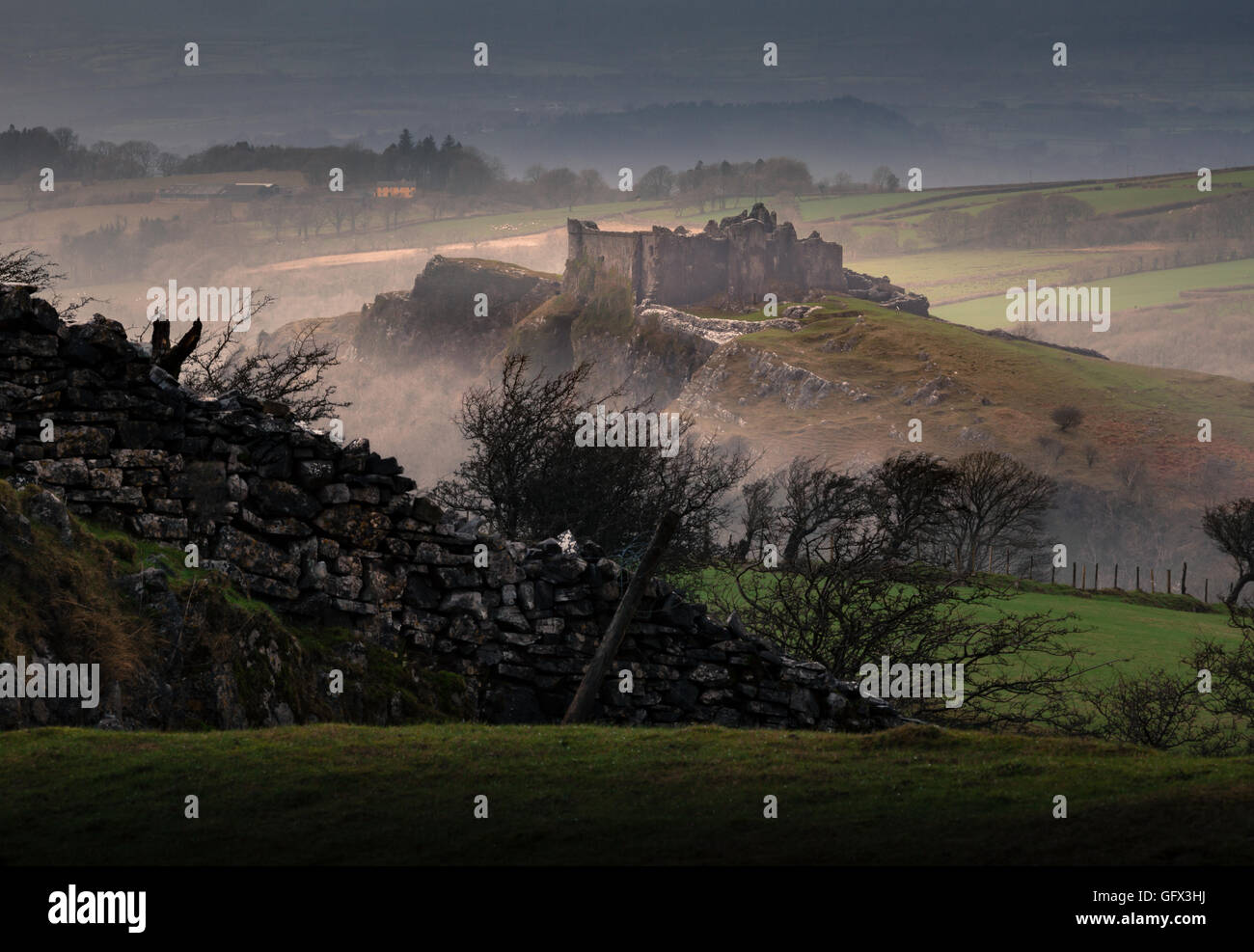 Carreg Cennen Castle Banque D'Images